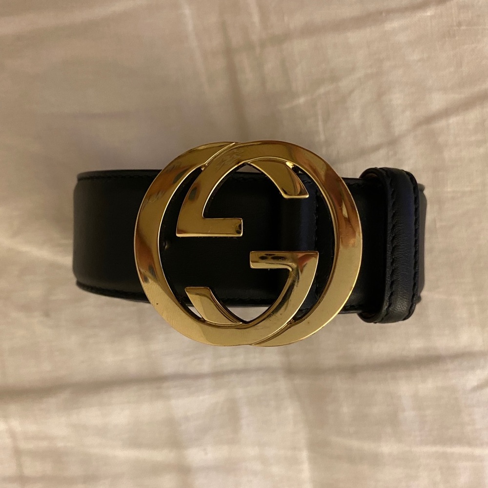 Gucci Leather Belt with Interlocking G